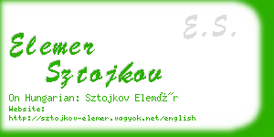 elemer sztojkov business card